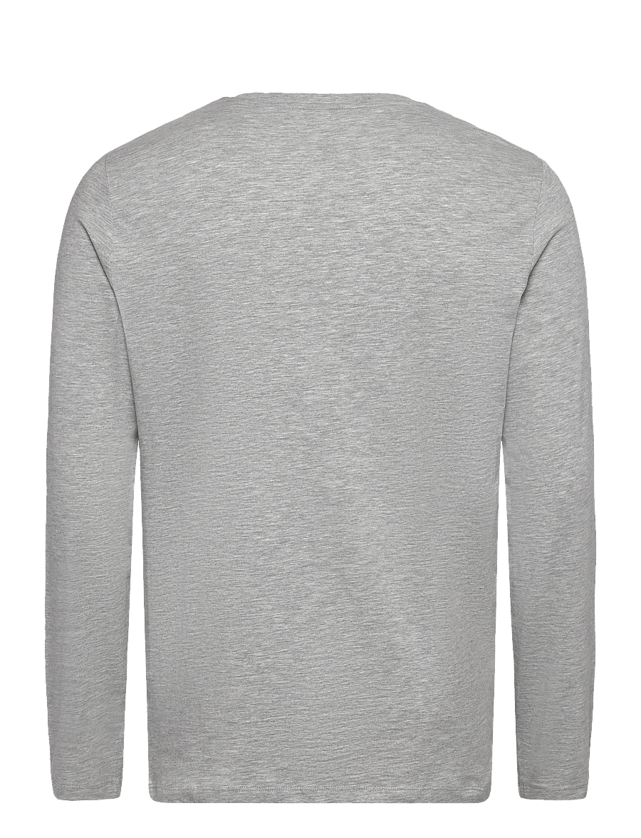 Lindbergh - Basic o-neck stretch tee L/S - t-krekli ar garām piedurknēm - grey mel - 2
