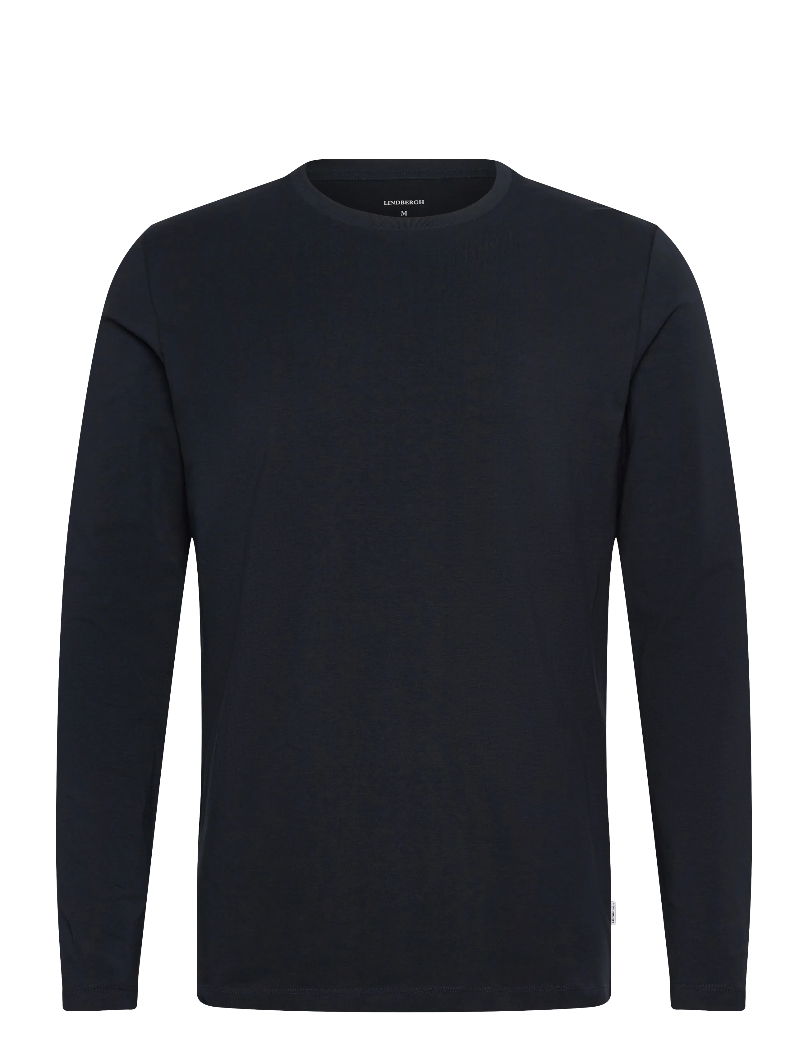 Lindbergh Basic o-neck stretch tee L/S - T-Shirts - NAVY / navy