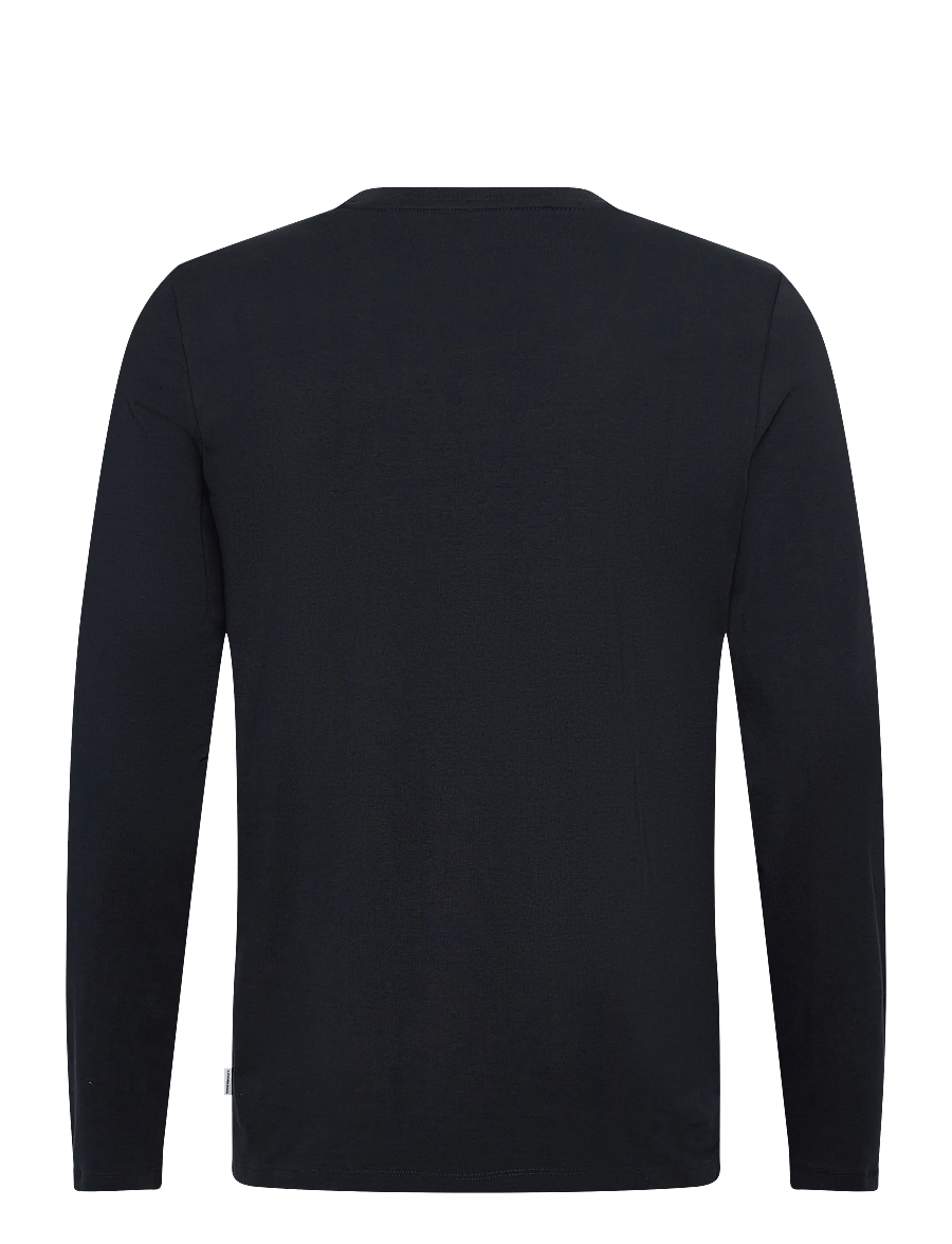 Lindbergh - Basic o-neck stretch tee L/S - langärmelige t-shirts - navy - 2