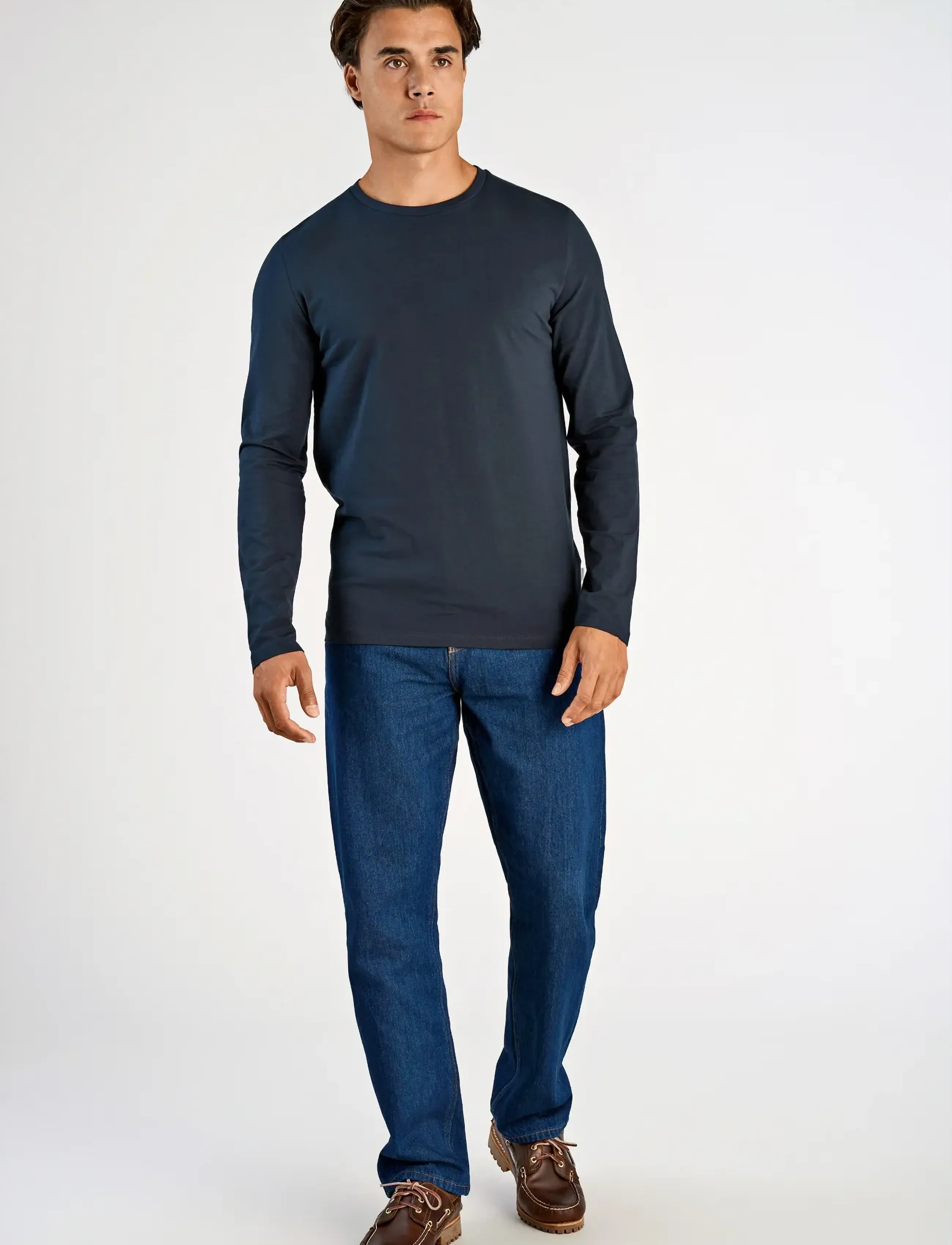 Lindbergh - Basic o-neck stretch tee L/S - die niedrigsten preise - navy - 4