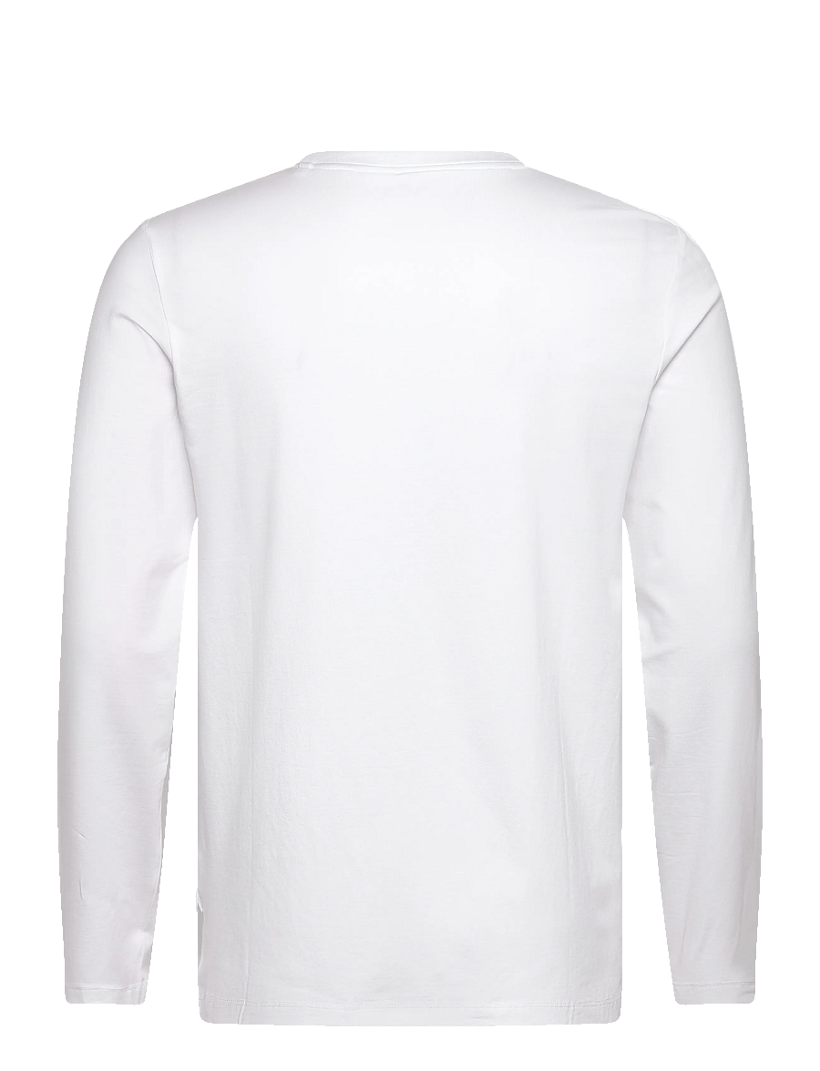 Lindbergh - Basic o-neck stretch tee L/S - t-krekli ar garām piedurknēm - white - 2