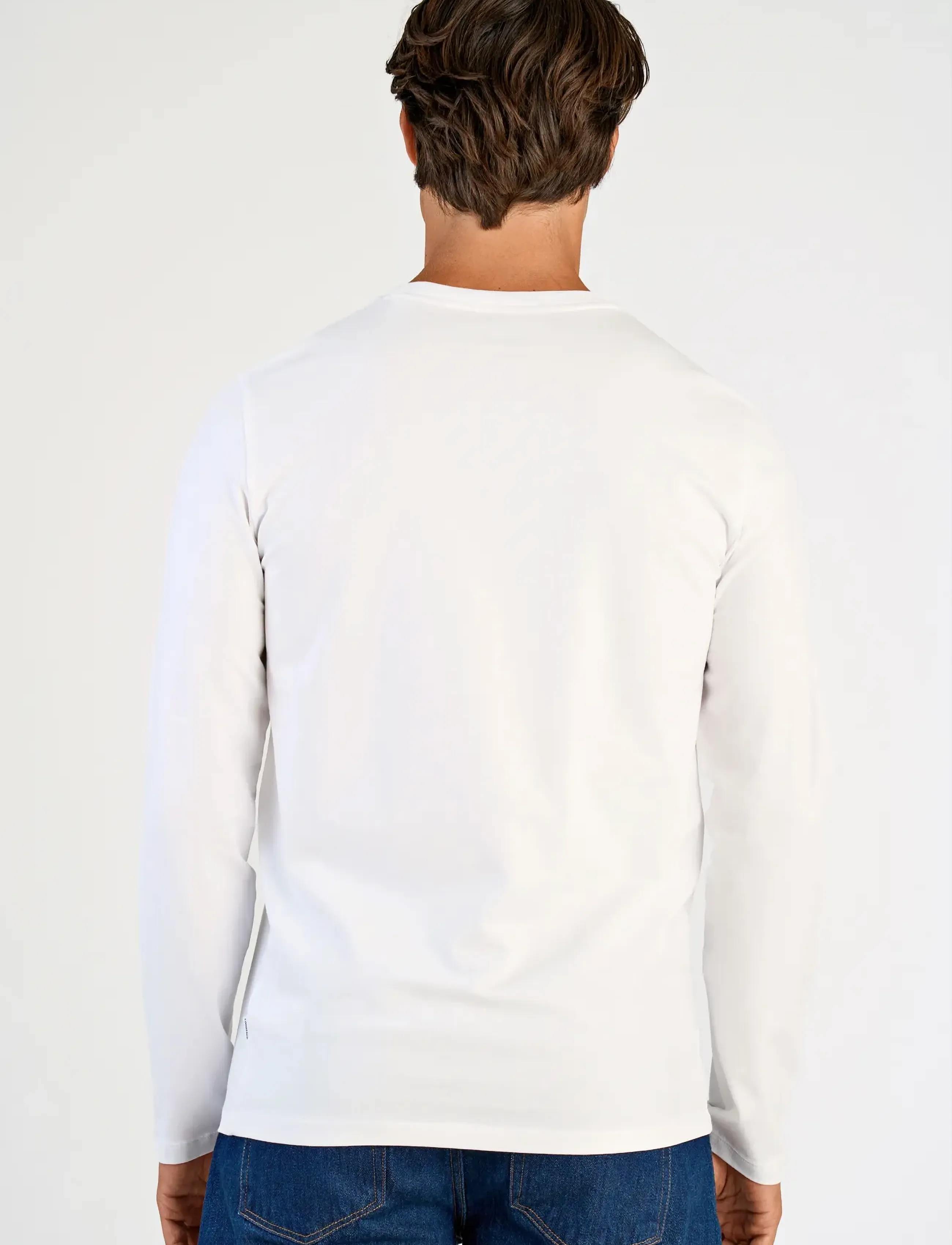 Lindbergh - Basic o-neck stretch tee L/S - zemākās cenas - white - 3