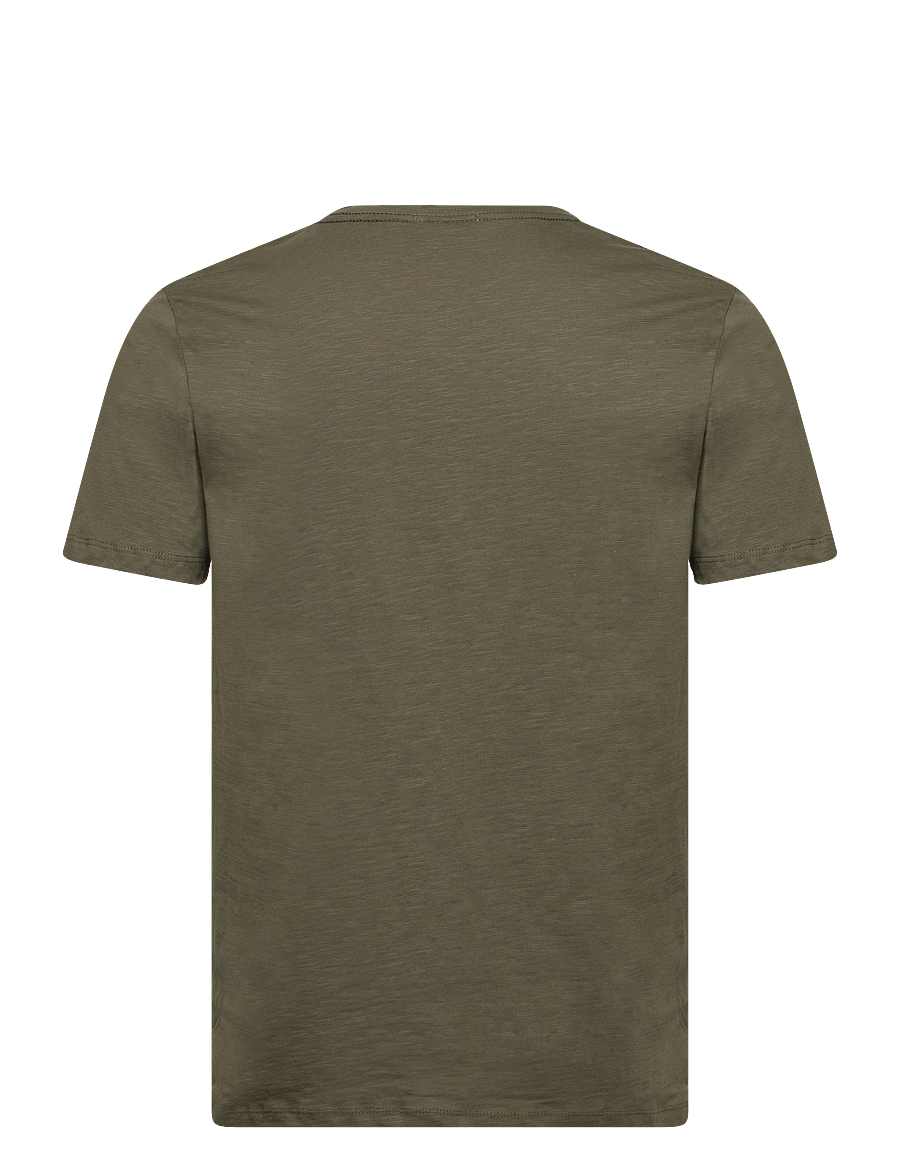 Lindbergh - Organic slub yarn o-neck tee S/S - t-shirts à manches courtes - army - 2