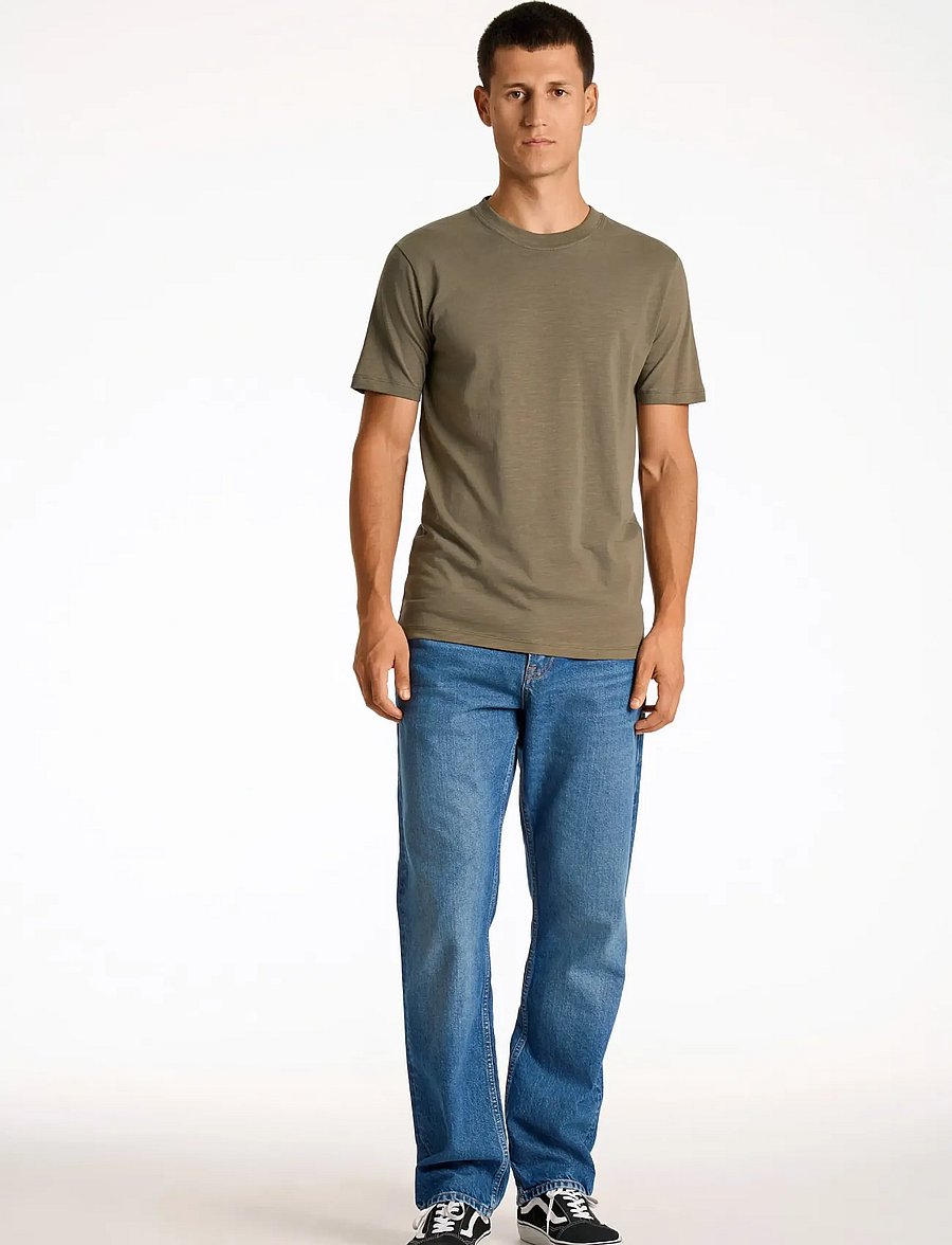 Lindbergh - Organic slub yarn o-neck tee S/S - t-shirts à manches courtes - army - 0