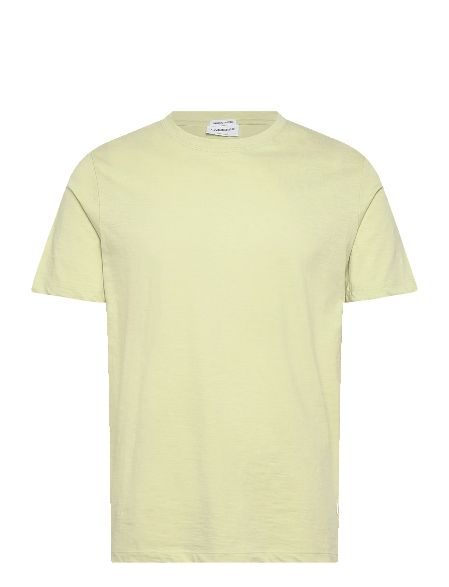 Lindbergh - Organic slub yarn o-neck tee S/S - kurzärmelige t-shirts - pastel green - 1