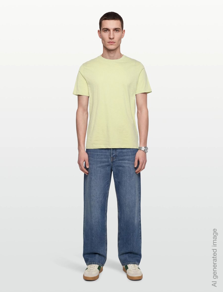 Lindbergh - Organic slub yarn o-neck tee S/S - kurzärmelige t-shirts - pastel green - 0