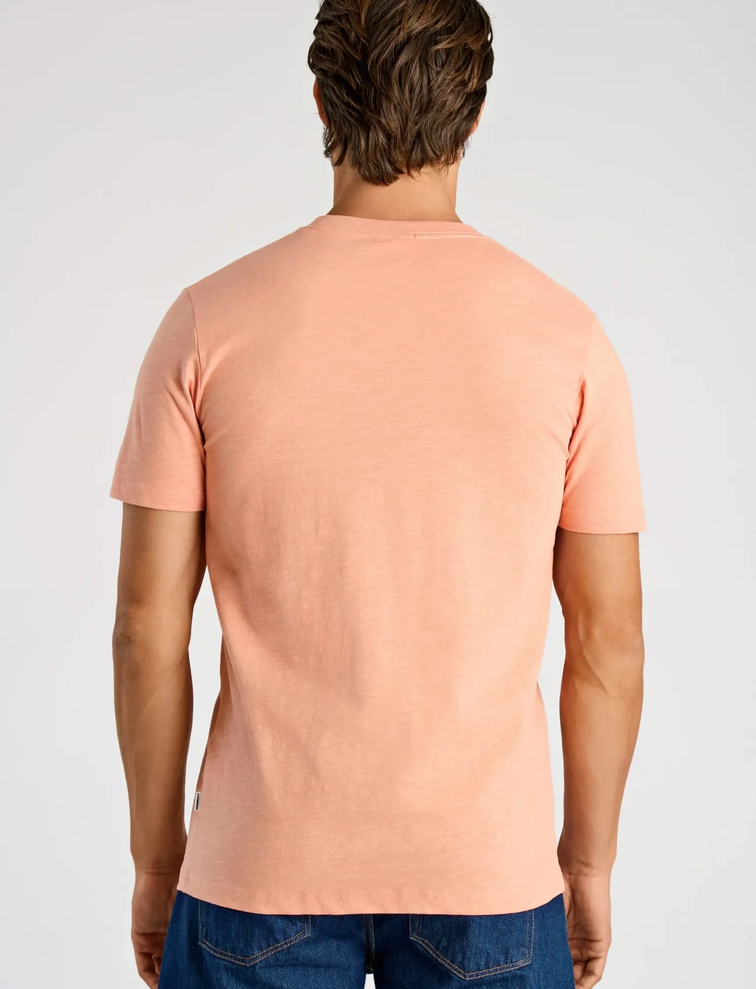 Lindbergh - Organic slub yarn o-neck tee S/S - kortærmede t-shirts - soft coral - 4