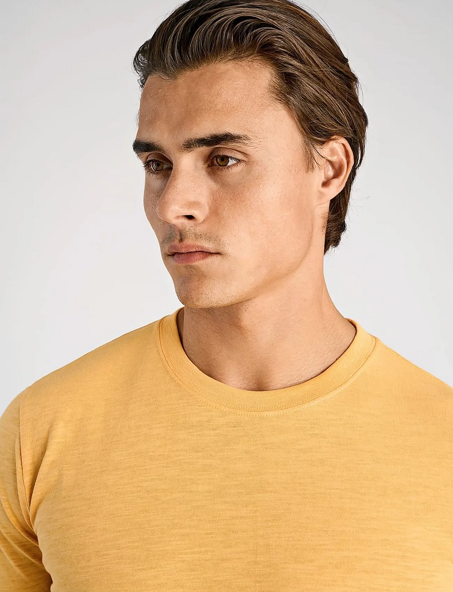 Lindbergh - Organic slub yarn o-neck tee S/S - lühikeste varrukatega t-särgid - soft orange - 5