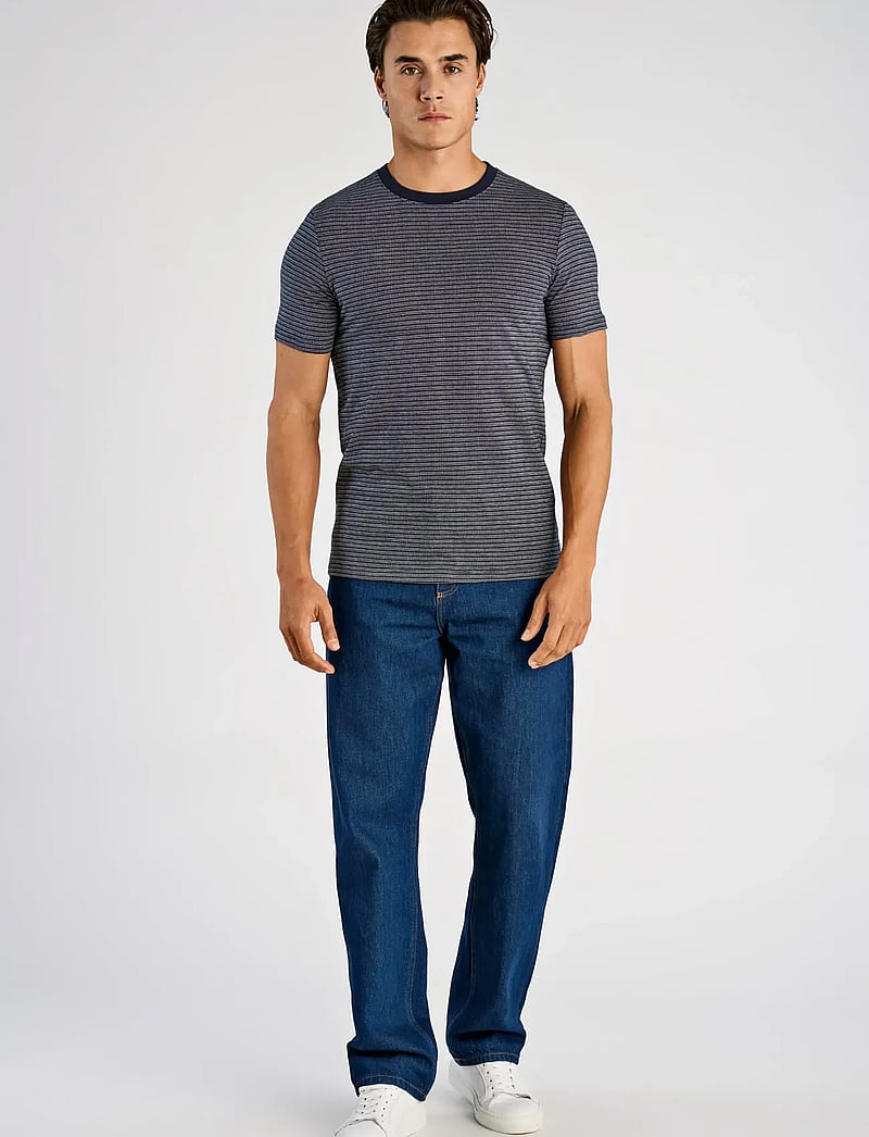 Lindbergh - Striped o-neck tee S/S - kurzärmelig - navy - 0