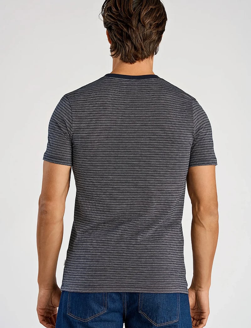 Lindbergh - Striped o-neck tee S/S - kurzärmelig - navy - 4