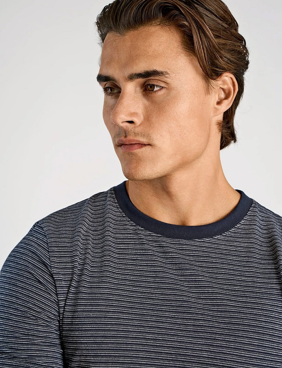 Lindbergh - Striped o-neck tee S/S - kurzärmelig - navy - 5