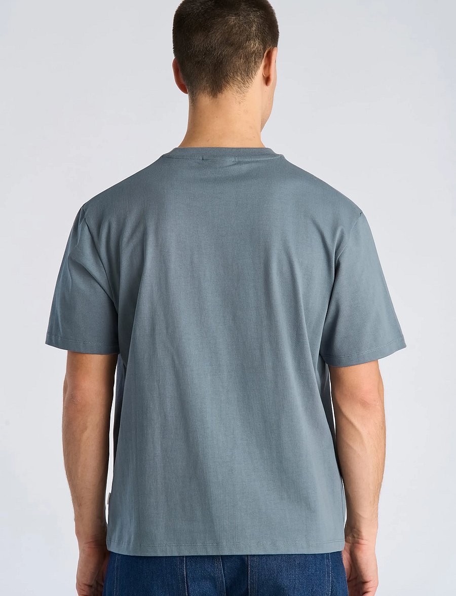Lindbergh - O-neck tee oversize S/S - kurzärmelige t-shirts - blue grey - 4