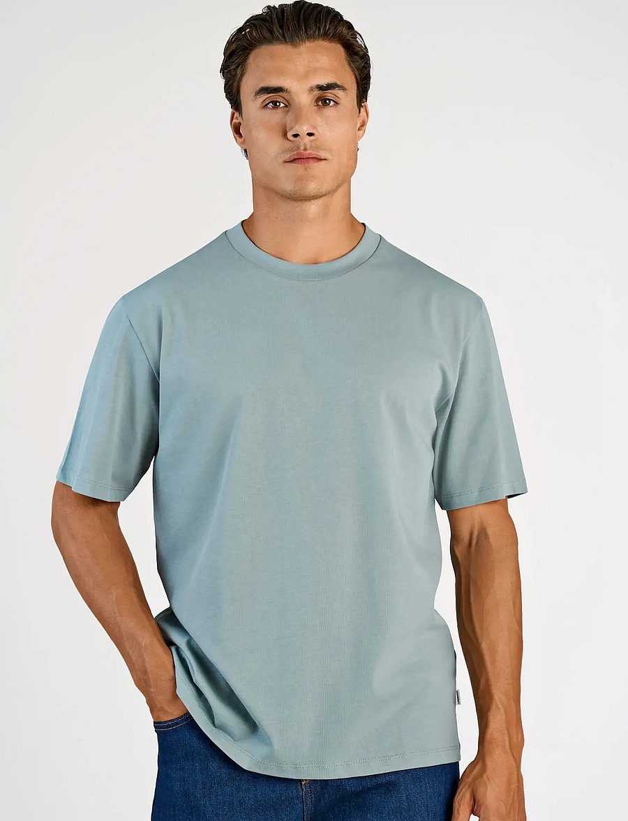 Lindbergh - O-neck tee oversize S/S - kurzärmelig - dk aqua - 3
