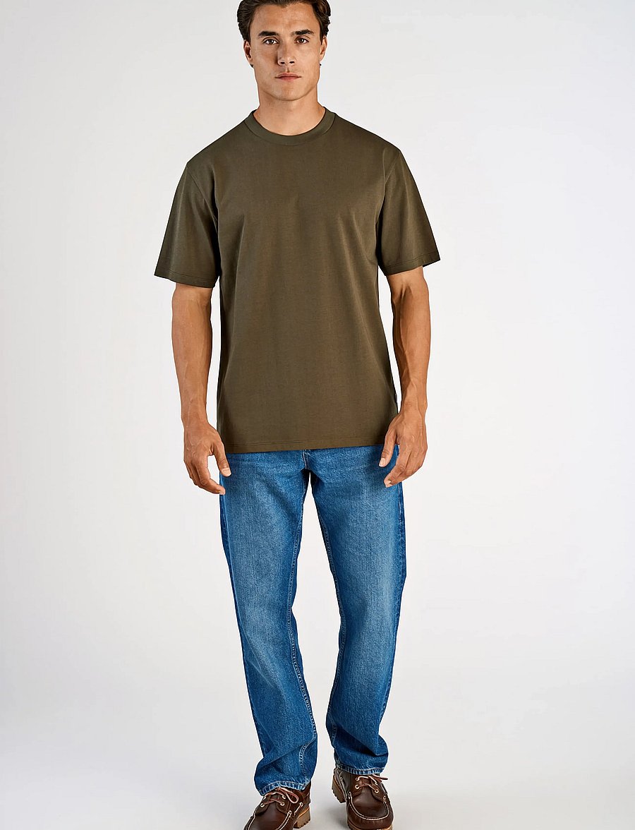 Lindbergh - O-neck tee oversize S/S - kurzärmelige t-shirts - dk brown - 0