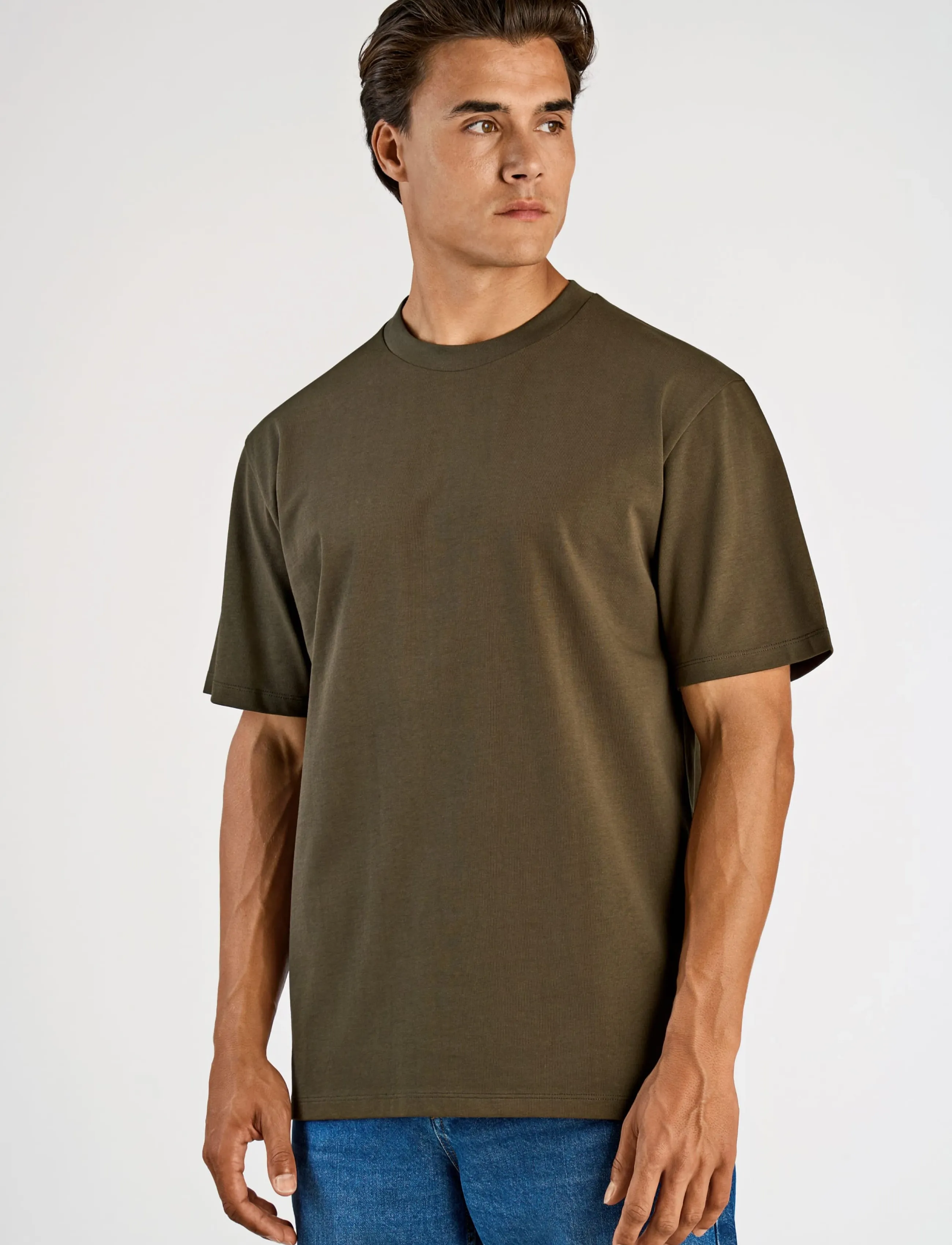 Lindbergh - O-neck tee oversize S/S - kortärmade t-shirts - dk brown - 3