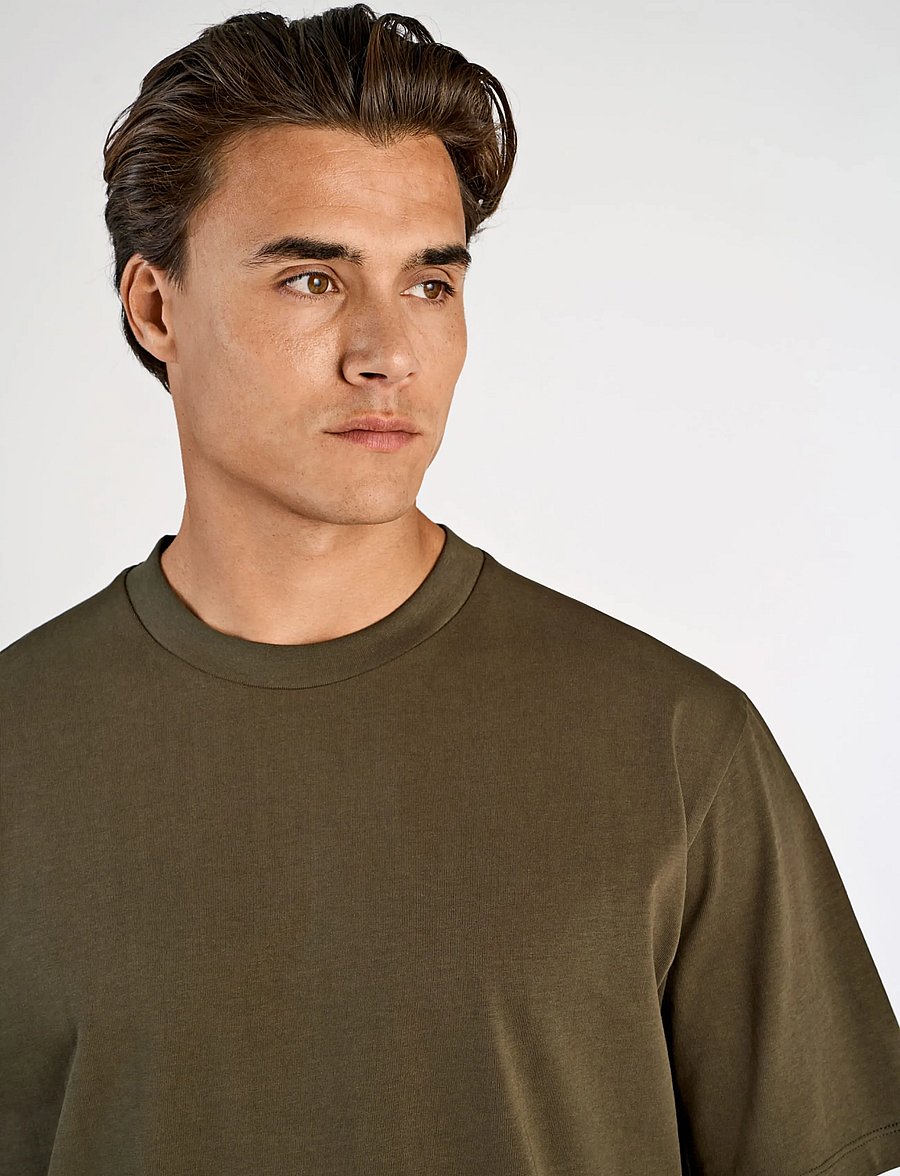 Lindbergh - O-neck tee oversize S/S - kurzärmelige t-shirts - dk brown - 5