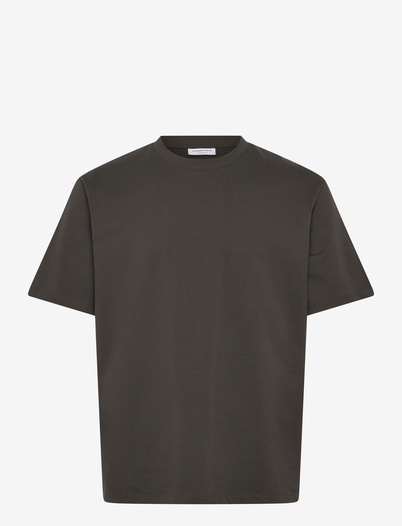Lindbergh - O-neck tee oversize S/S - short-sleeved t-shirts - ebony brown - 1