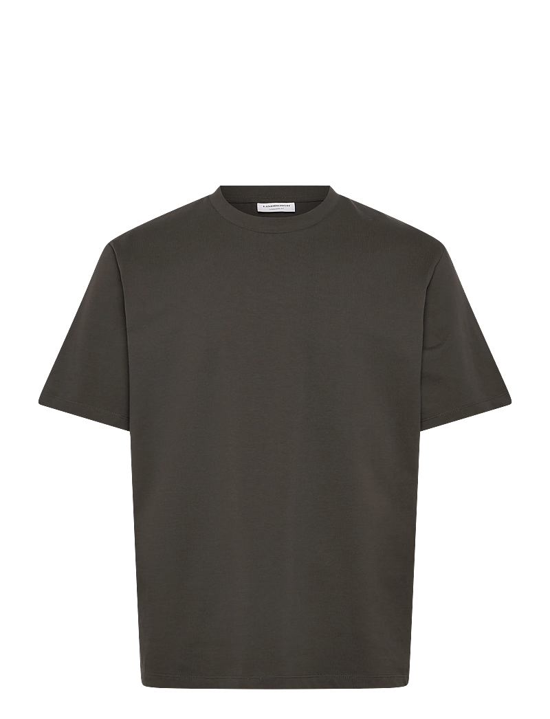 Lindbergh - O-neck tee oversize S/S - short-sleeved t-shirts - ebony brown - 1