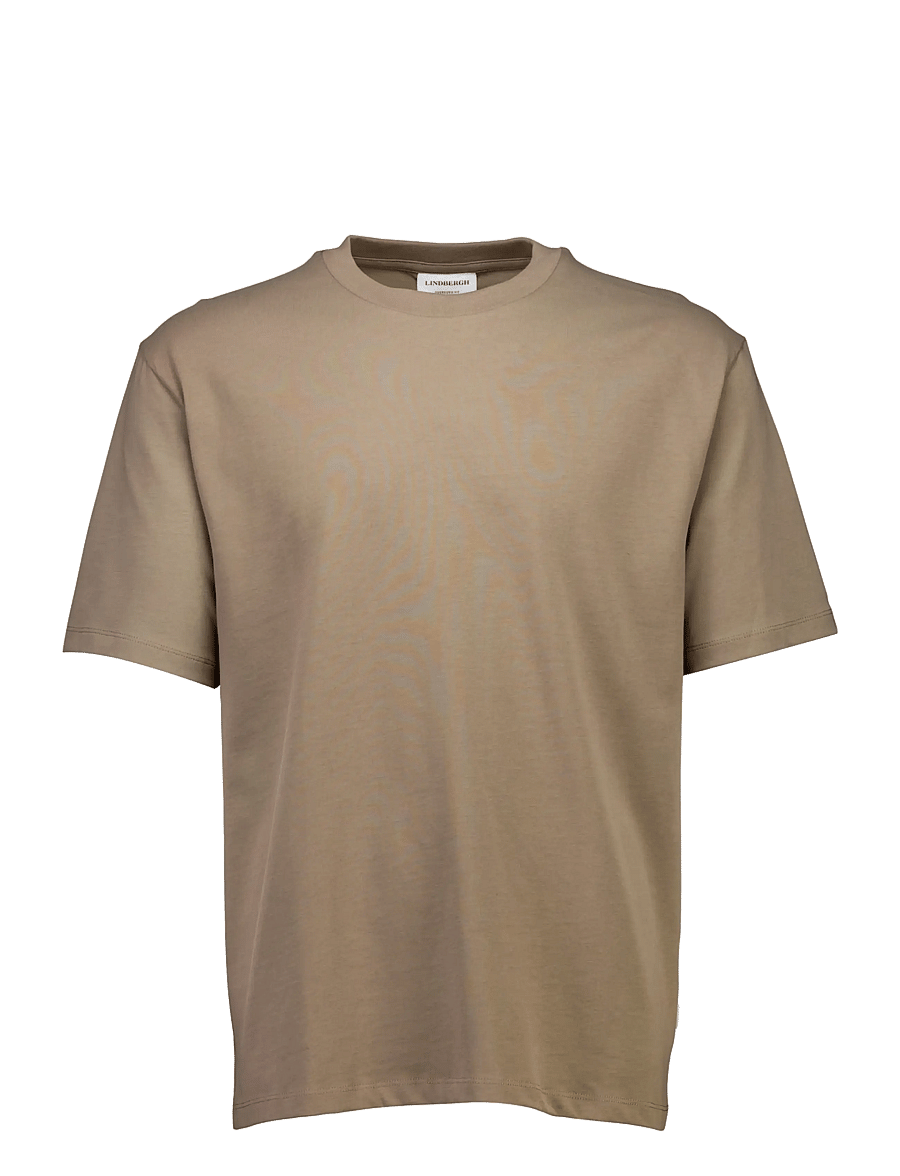 Lindbergh - O-neck tee oversize S/S - kurzärmelige t-shirts - mid stone - 1