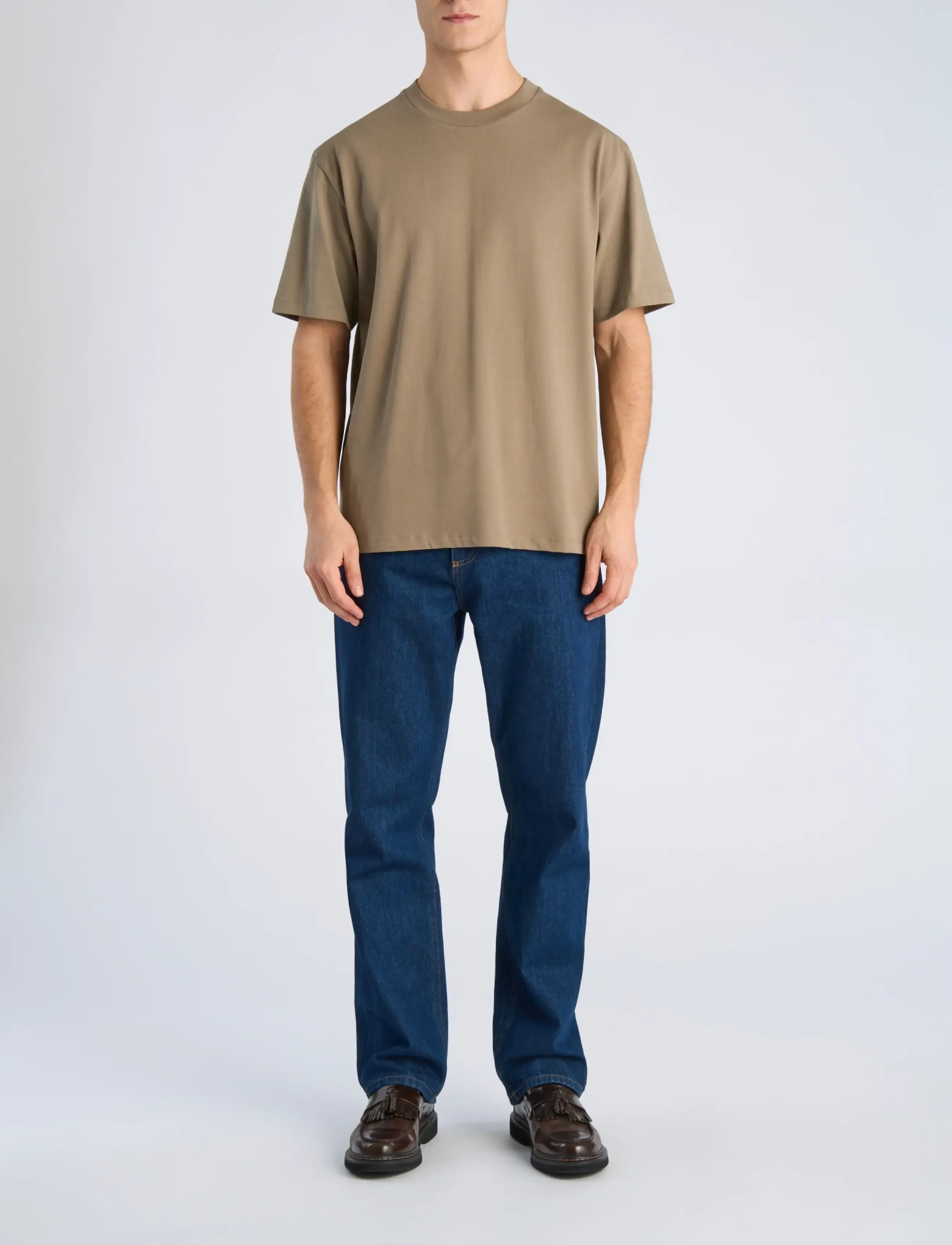 Lindbergh O-neck tee oversize S/S - Lindbergh - MID STONE / beige