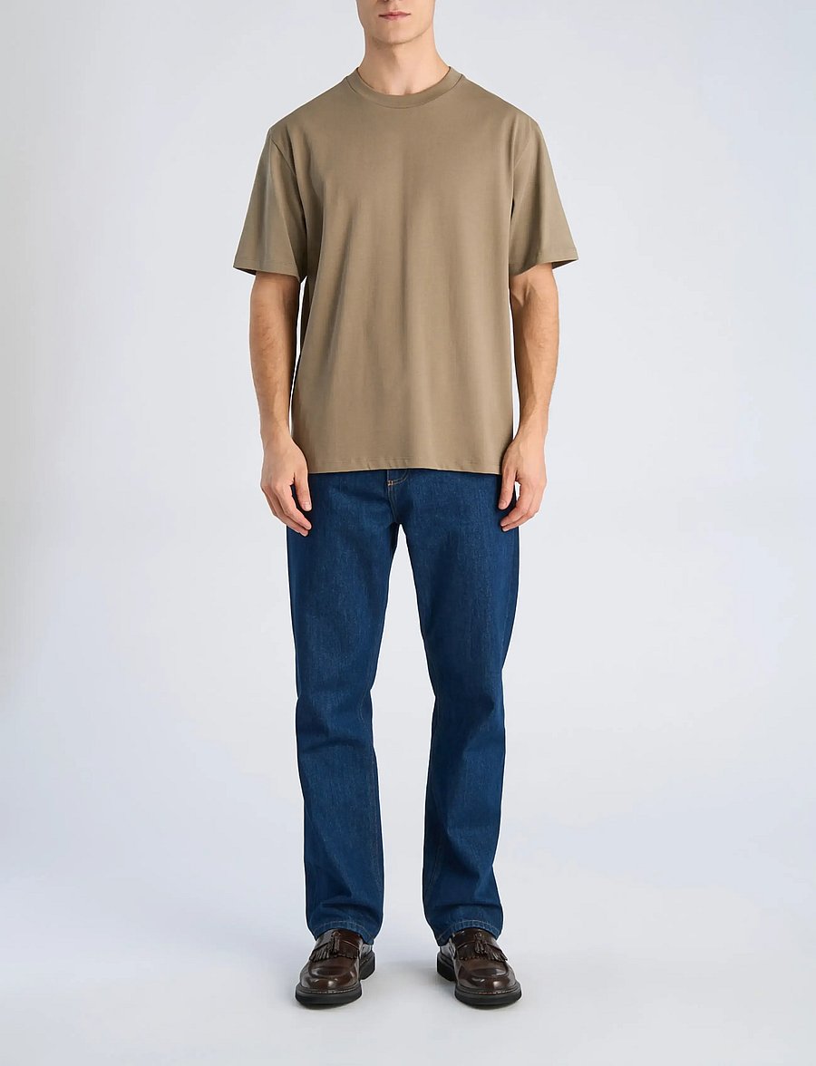 Lindbergh - O-neck tee oversize S/S - kurzärmelige t-shirts - mid stone - 0