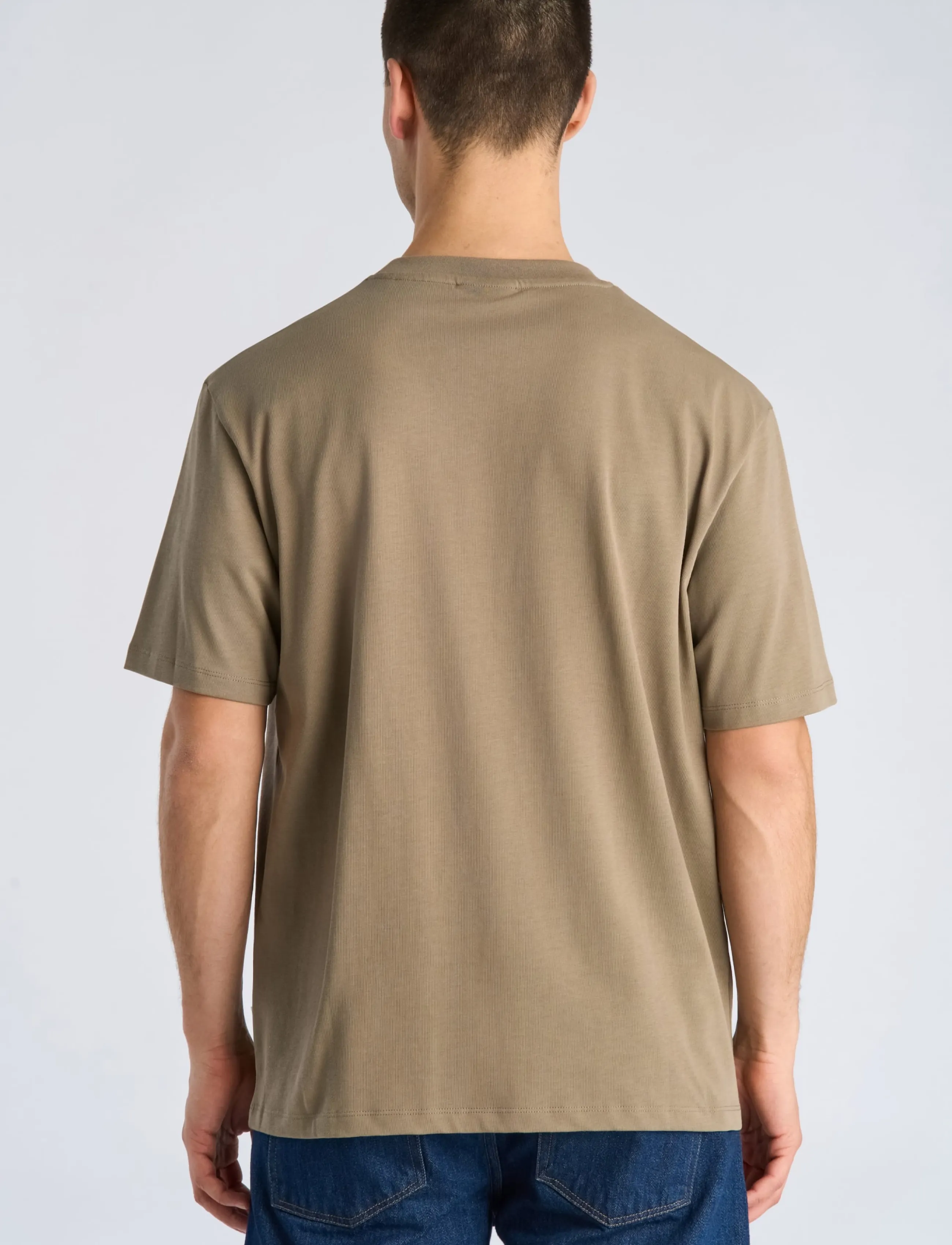 Lindbergh - O-neck tee oversize S/S - kortärmade t-shirts - mid stone - 4