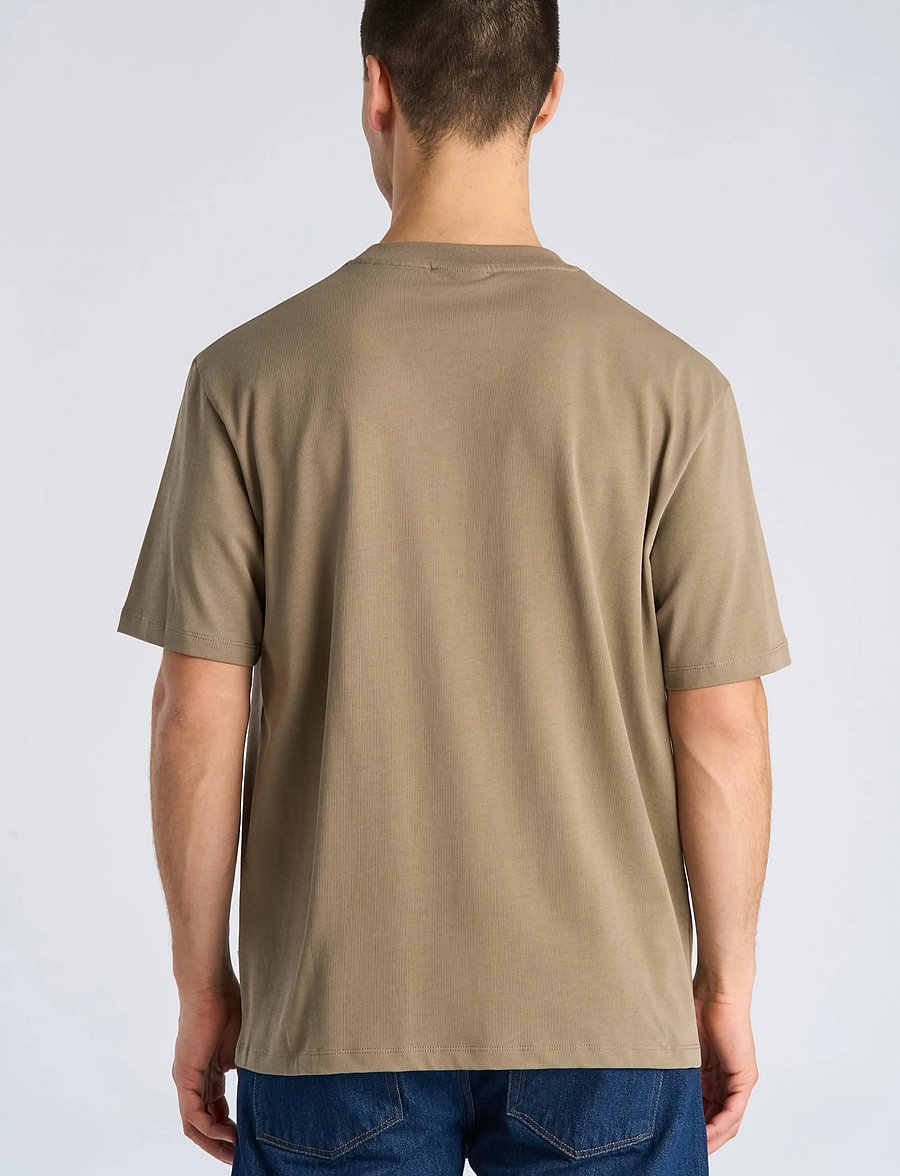 Lindbergh - O-neck tee oversize S/S - kurzärmelige t-shirts - mid stone - 4