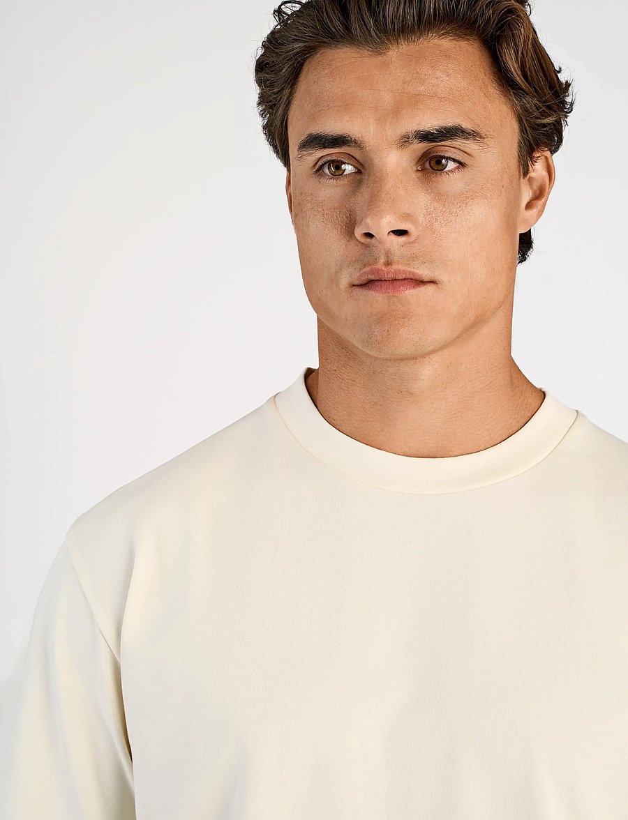 Lindbergh - O-neck tee oversize S/S - kurzärmelige t-shirts - nature white - 5