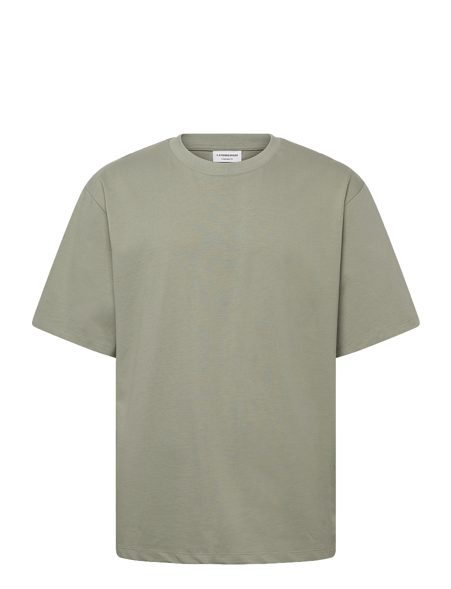 Lindbergh - O-neck tee oversize S/S - kurzärmelig - sage green - 1