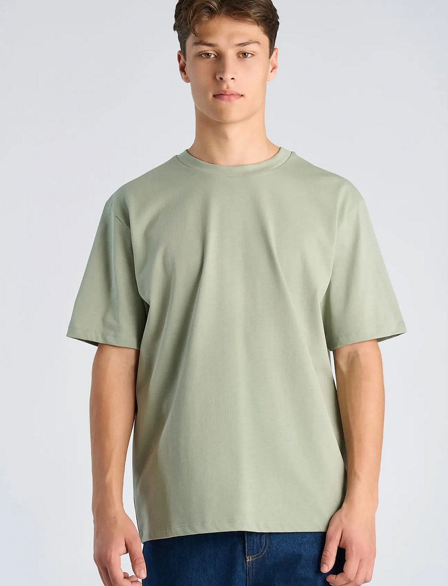Lindbergh - O-neck tee oversize S/S - kurzärmelig - sage green - 3