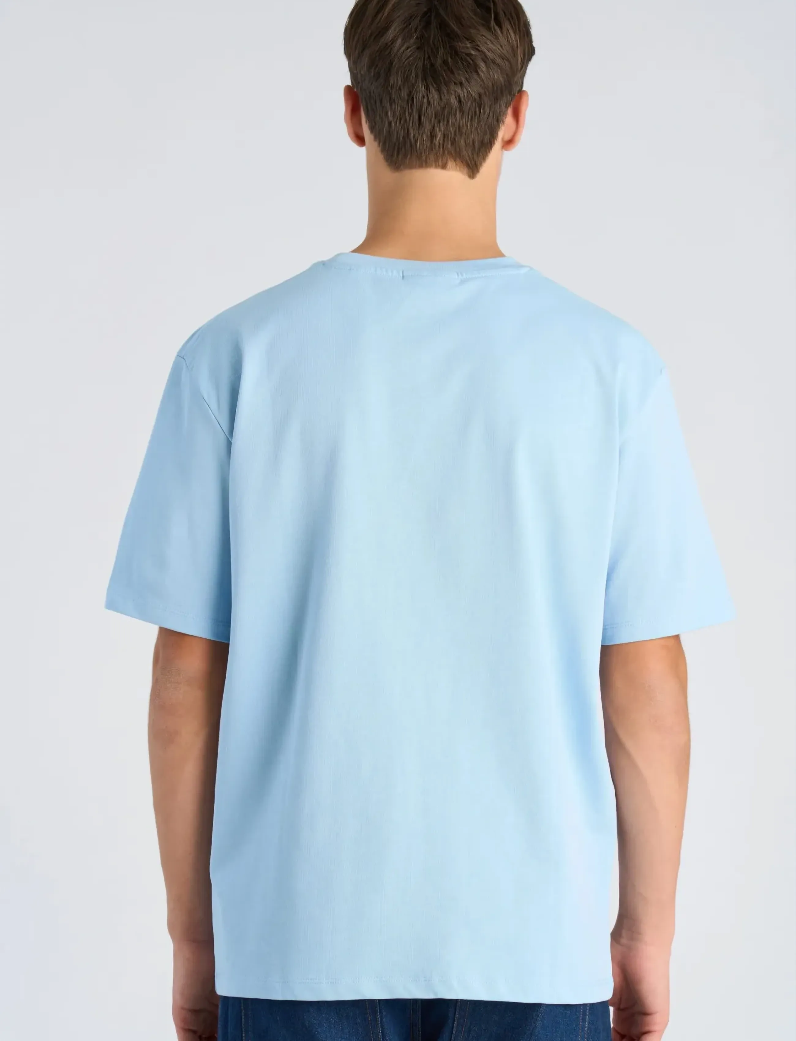 Lindbergh - O-neck tee oversize S/S - lägsta priserna - soft blue - 4