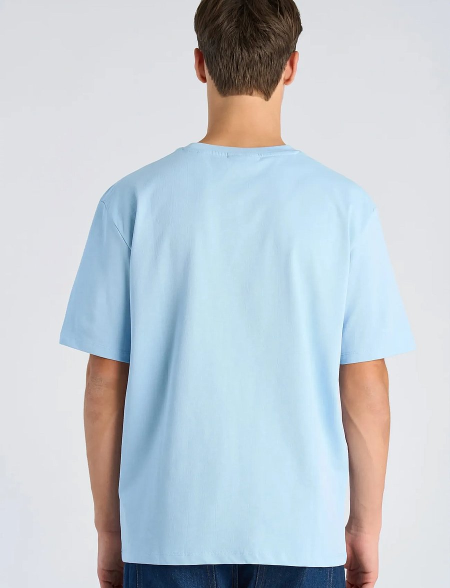 Lindbergh - O-neck tee oversize S/S - kurzärmelig - soft blue - 4