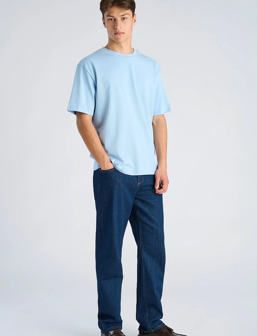 Lindbergh - O-neck tee oversize S/S - kurzärmelig - soft blue - 0