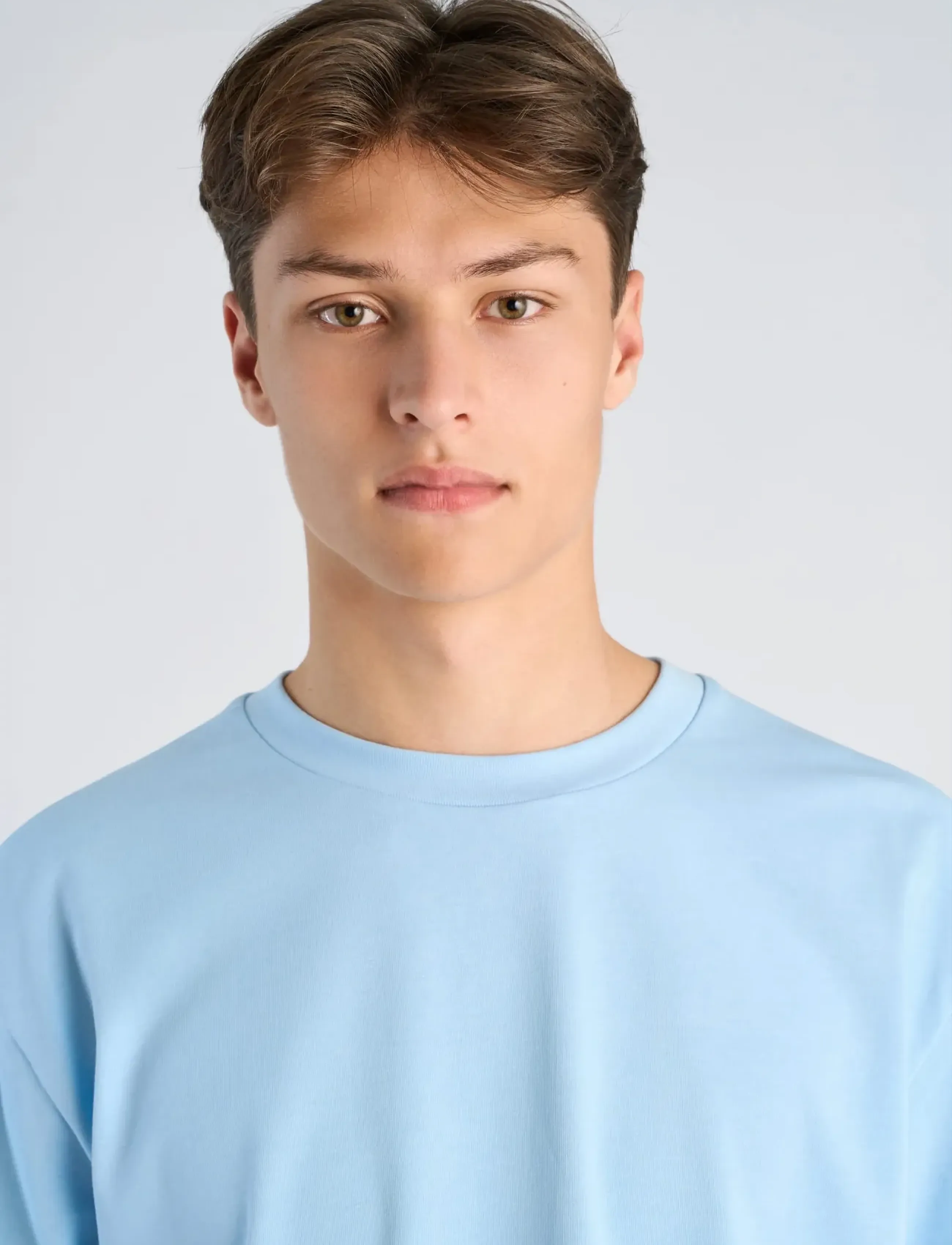 Lindbergh - O-neck tee oversize S/S - short-sleeved t-shirts - soft blue - 5