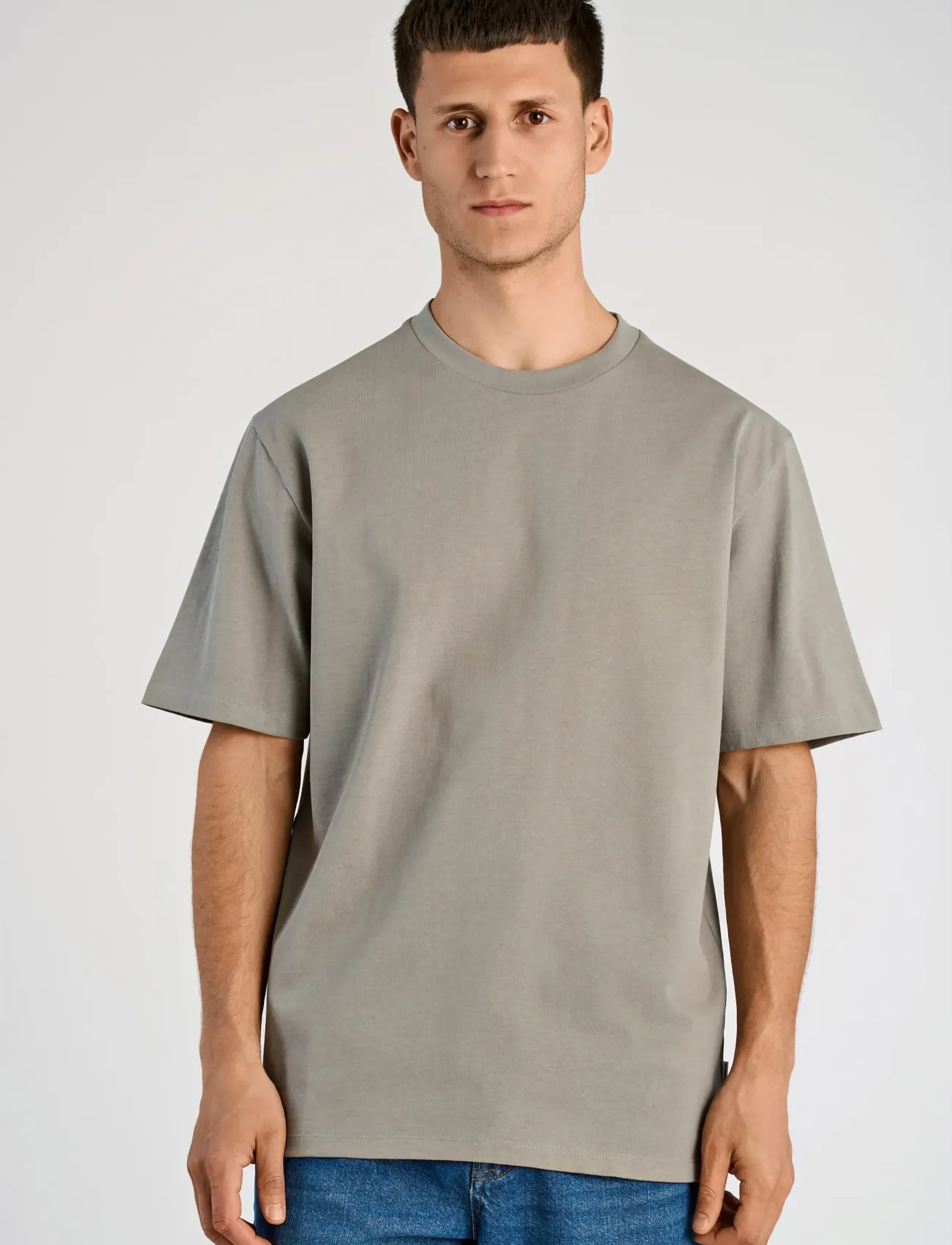 Lindbergh - O-neck tee oversize S/S - lühikeste varrukatega t-särgid - stone grey - 3