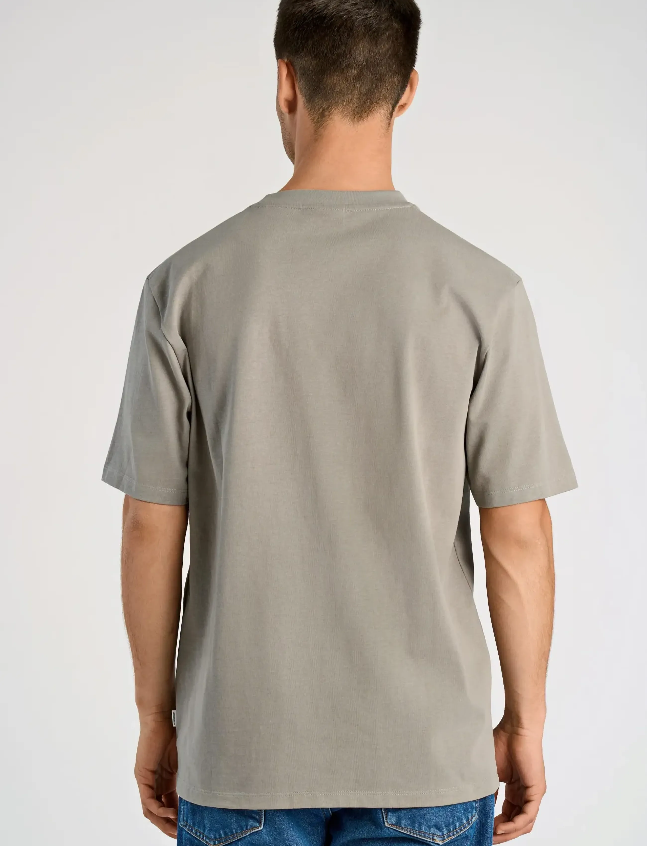 Lindbergh - O-neck tee oversize S/S - lühikeste varrukatega t-särgid - stone grey - 4