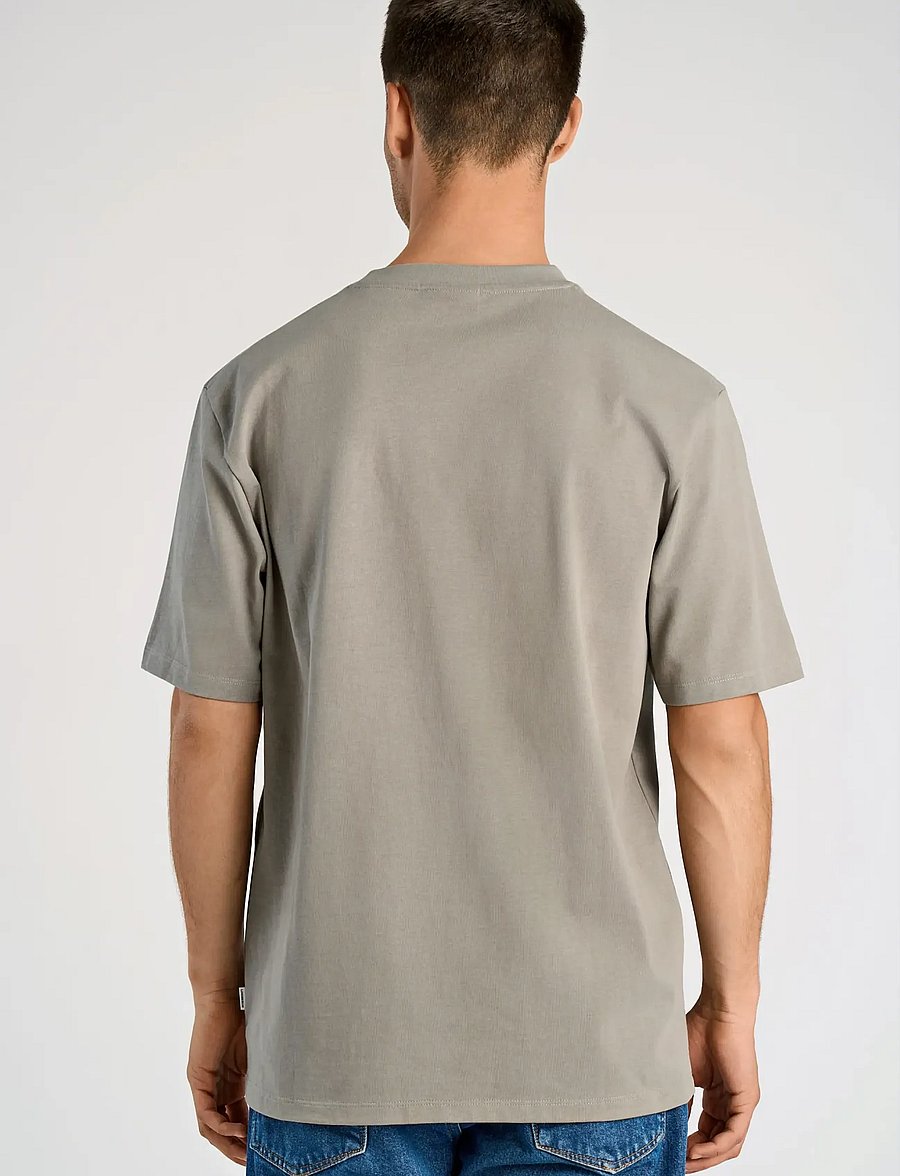 Lindbergh - O-neck tee oversize S/S - lühikeste varrukatega t-särgid - stone grey - 4
