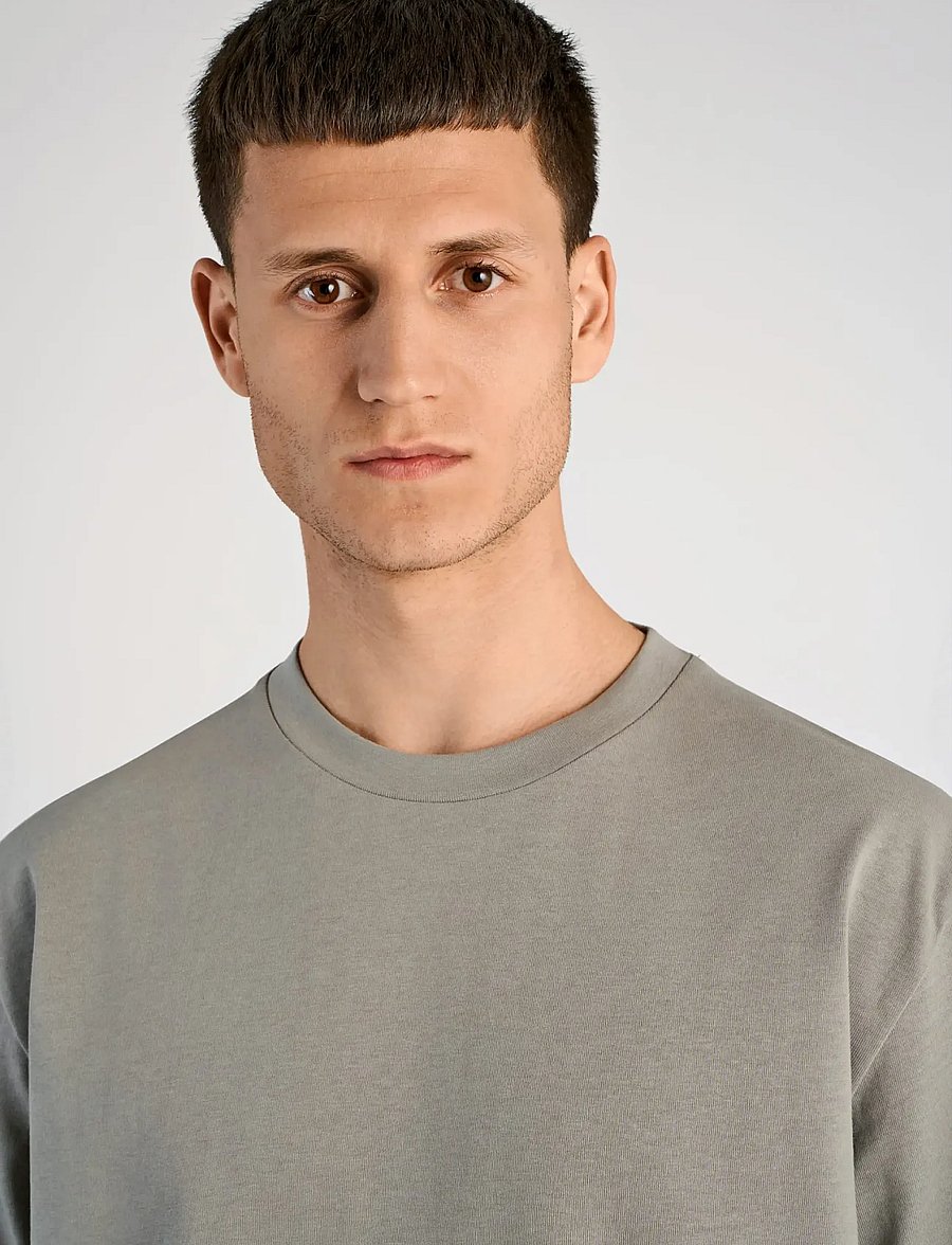 Lindbergh - O-neck tee oversize S/S - lühikeste varrukatega t-särgid - stone grey - 5