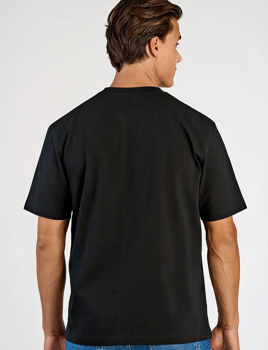 Lindbergh - Oversized o-neck signature tee S/S - kurzärmelige t-shirts - black - 4