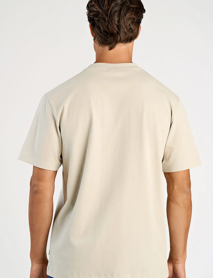 Lindbergh - Oversized o-neck signature tee S/S - kortærmede t-shirts - lt grey stone - 4