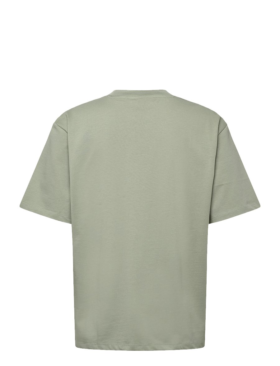 Lindbergh - Oversized o-neck signature tee S/S - kurzärmelige t-shirts - sage green - 2