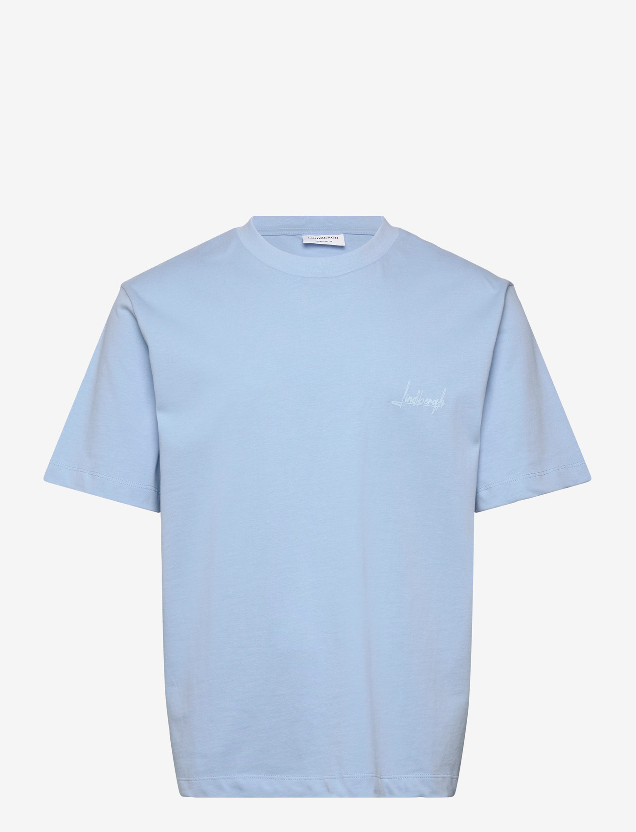 Lindbergh - Oversized o-neck signature tee S/S - lühikeste varrukatega t-särgid - soft blue - 1
