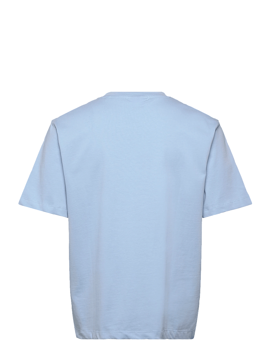 Lindbergh - Oversized o-neck signature tee S/S - kortærmede t-shirts - soft blue - 2