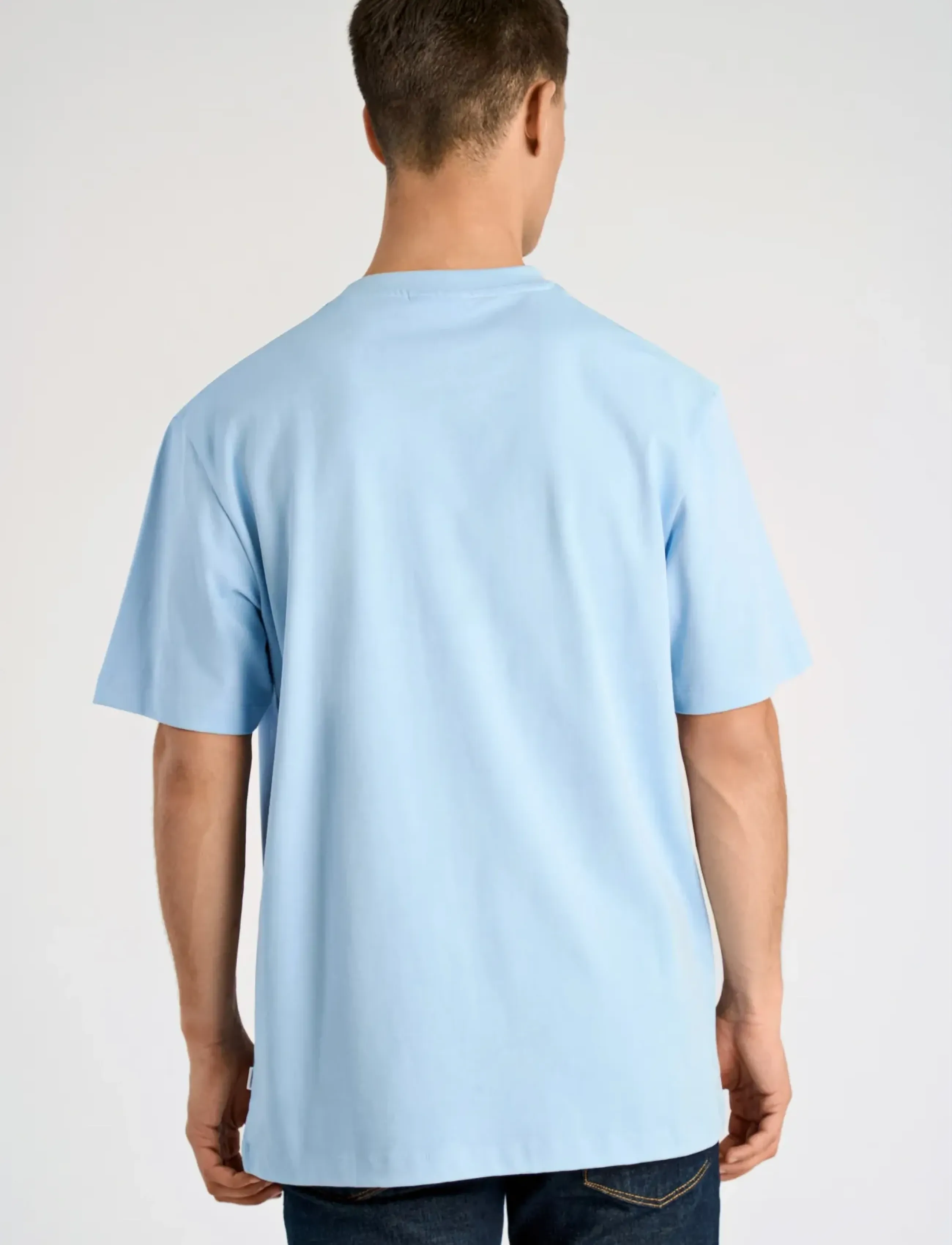 Lindbergh - Oversized o-neck signature tee S/S - korte mouwen - soft blue - 4