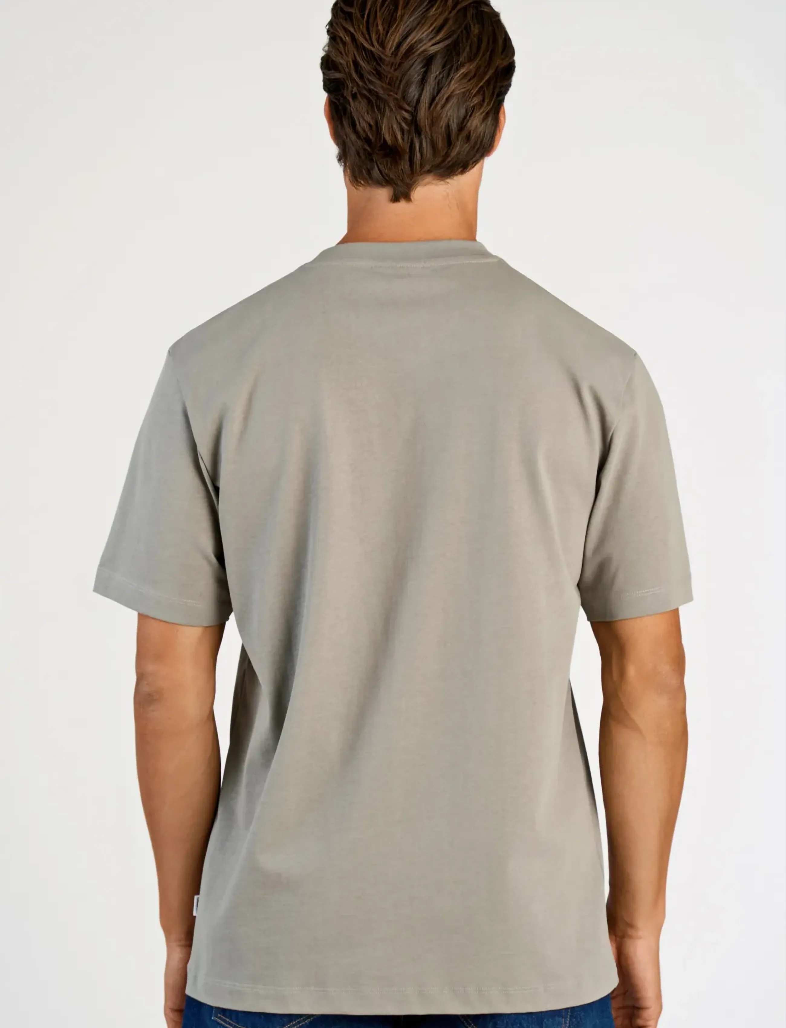 Lindbergh - Oversized o-neck signature tee S/S - stutterma bolir - stone grey - 4