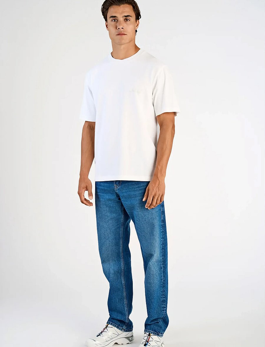 Lindbergh - Oversized o-neck signature tee S/S - kortærmede t-shirts - white - 0