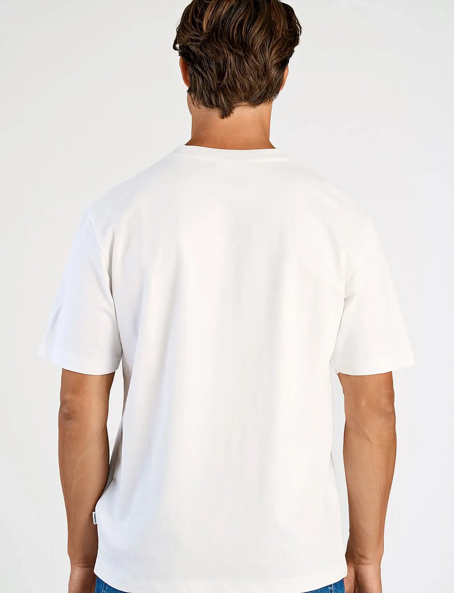 Lindbergh - Oversized o-neck signature tee S/S - kortærmede t-shirts - white - 4