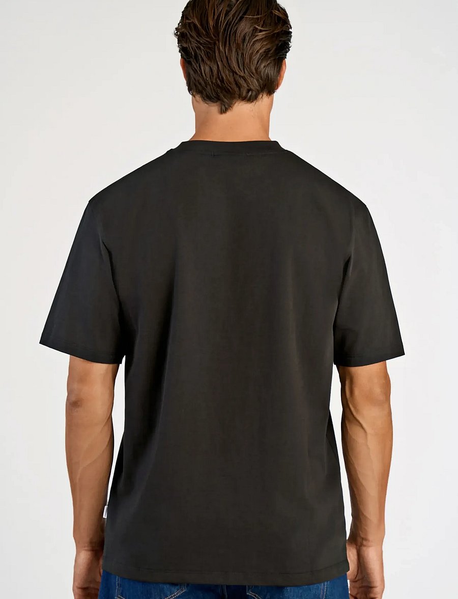 Lindbergh - Oversized brand carrier tee S/S - kurzärmelige t-shirts - black - 4