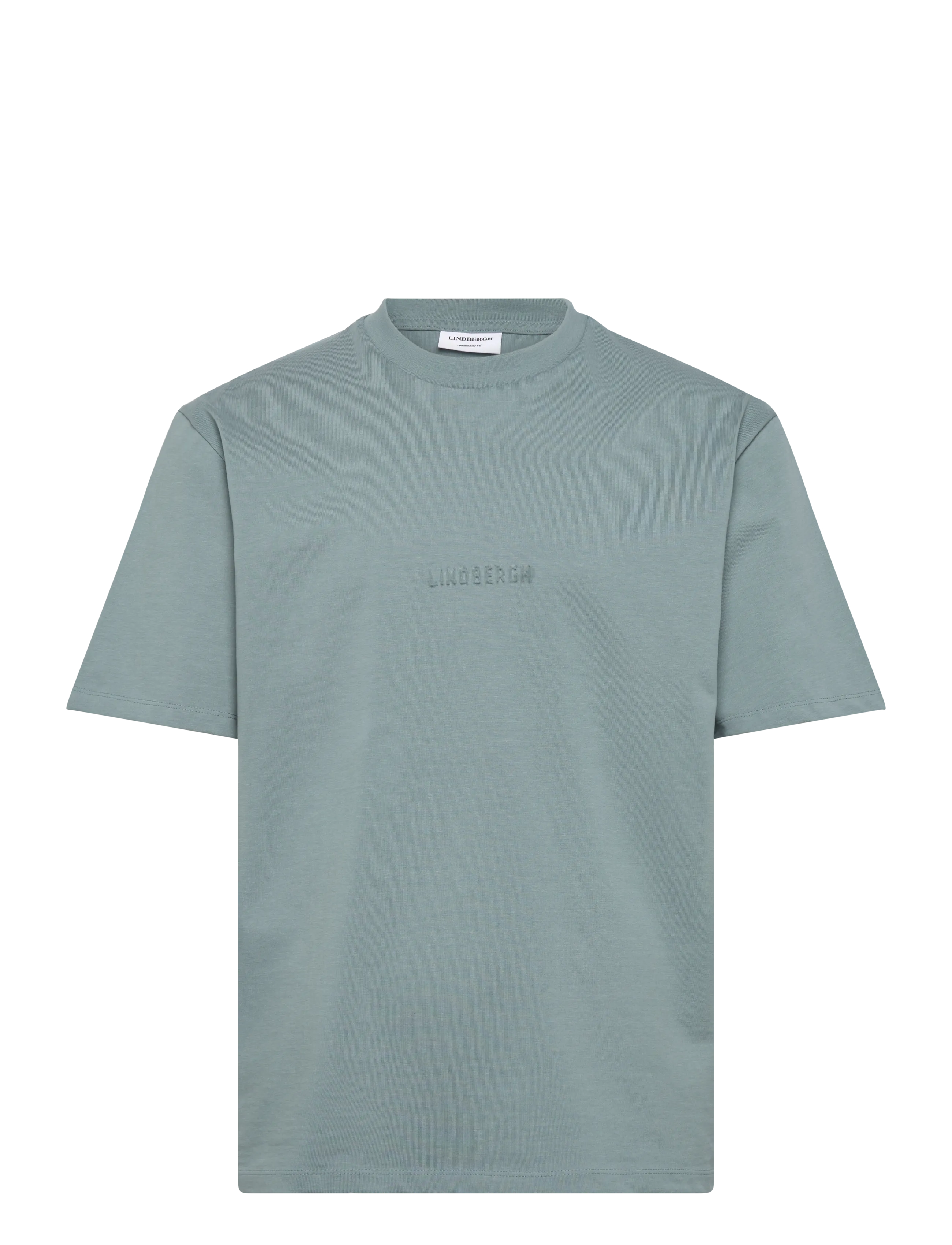 Lindbergh - Oversized brand carrier tee S/S - kortærmede t-shirts - dk aqua - 1