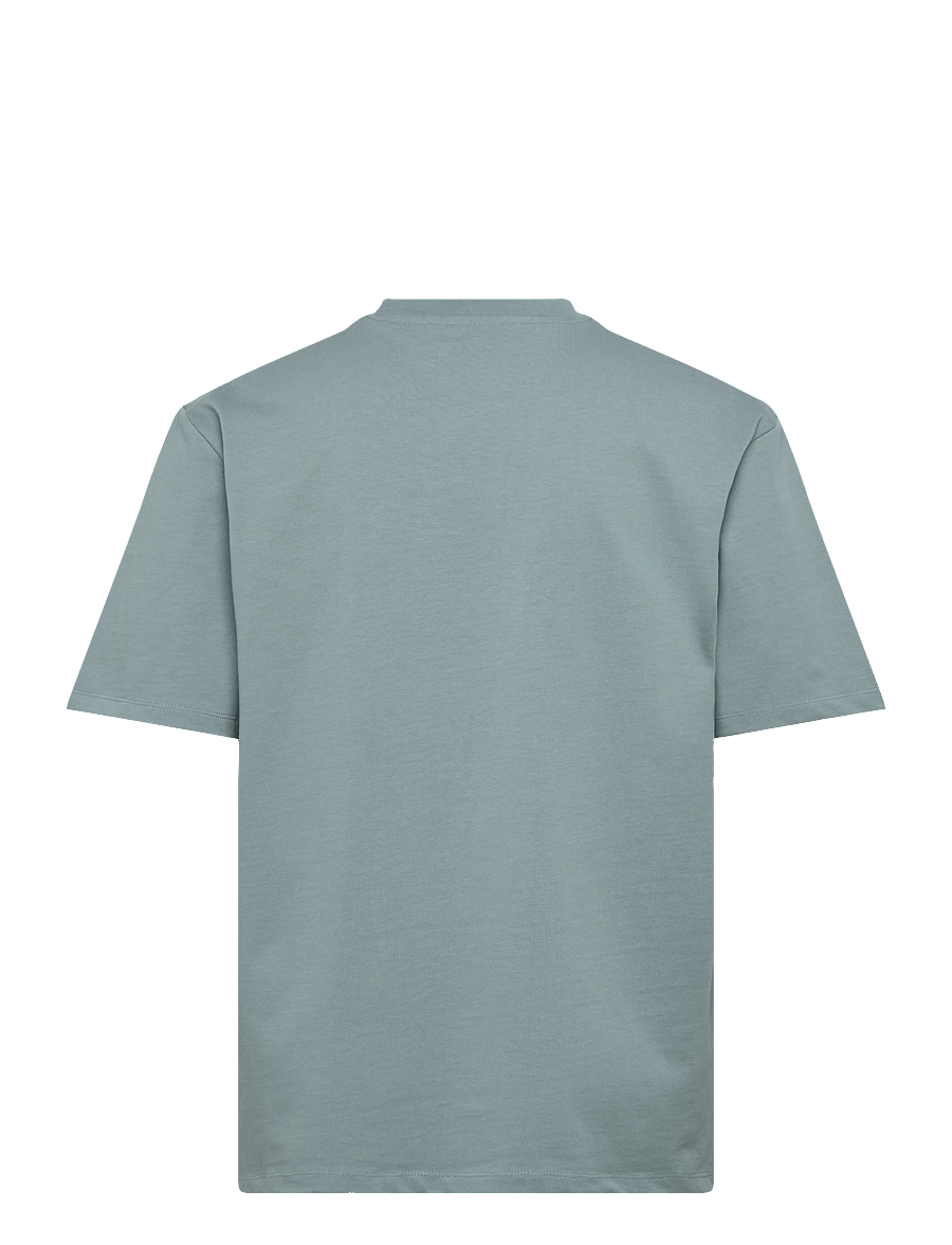 Lindbergh - Oversized brand carrier tee S/S - kortærmede t-shirts - dk aqua - 2